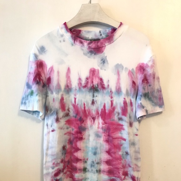 Asos T-Shirt Muscle Fit Tie Dye Custom New - Picture 14 of 15